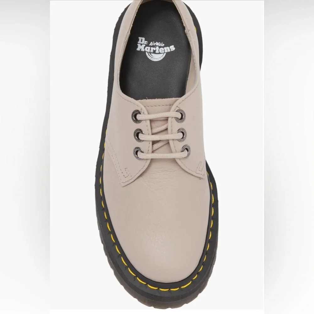 NEW! Dr. Martens Quad II Platform Derby in Vintage Taupe